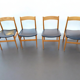 4 Scandinavian beech chairs from the 1960s.