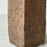 Rectangular ceramic vase in brutalist style