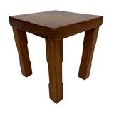 Vintage Set of 3 pinewood side or nesting tables 1970s nest of tables