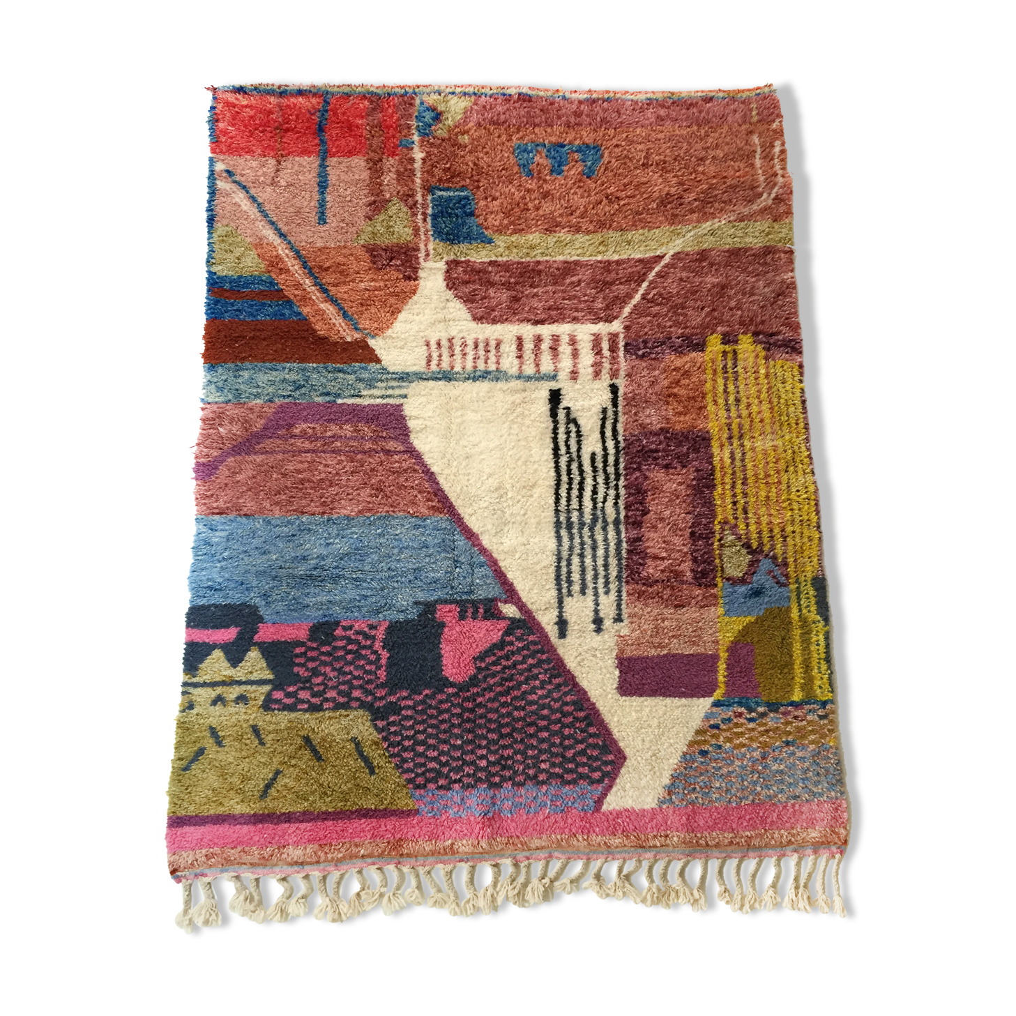 Moroccan Berber carpet Beni Ouarain multicolored 289x204cm