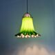 Suspension in green opaline with a scalloped edge, Peill & Putzler, 1970