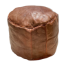 Handmade leather pouf