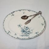 Oval dish of the earthenware factory of Creil and Montereau model Cremona, iron earth