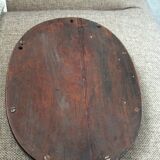 Bevelled mirror with wooden frame and mother-of-pearl 26.7 x 20.4 cm