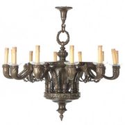 Lustre à douze bras, Europe du Nord, vers 1900.