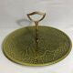 Cheese platter gien france ceramic with handle brass