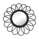 Small mirror in black rattan 35cm