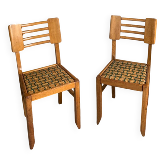 Pair of Pierre Cruege style chairs