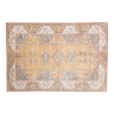 Tapis vintage turc Oushak fait main en laine et coton orange, années 1970