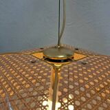 Plexiglass and Vienna straw chandelier.