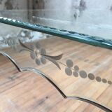Bevelled mirror coffee table