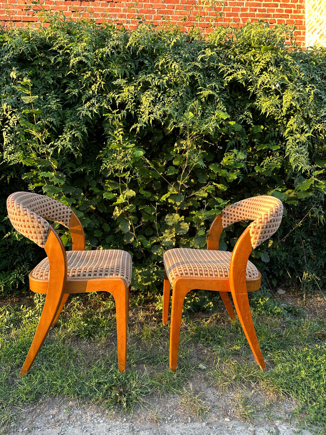 Pair of vintage designer chairs from the 50s/60s, Baumann style