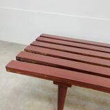 Banc à lattes en bois style scandinave, vintage