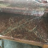 Toilet table on red marble