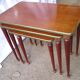 Set of 3 nesting tables in mahogany