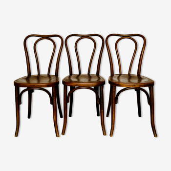 3 chaises bistrot Fischel modèle n°98 de 1915