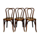 3 chaises bistrot Fischel modèle n°98 de 1915