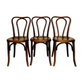 3 Fischel bistro chairs model No.98 from 1915