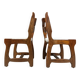 Set of 6 brutalist dining chairs, 1970s