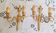 2-light wall lights in brass/bronze, Louis XVI style