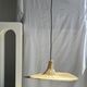 Small suspension, rattan luminaire in hat shape D:60cm