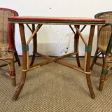 Ensemble table et fauteuils salon en rotin enfants
