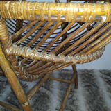 Berceau en rotin vintage