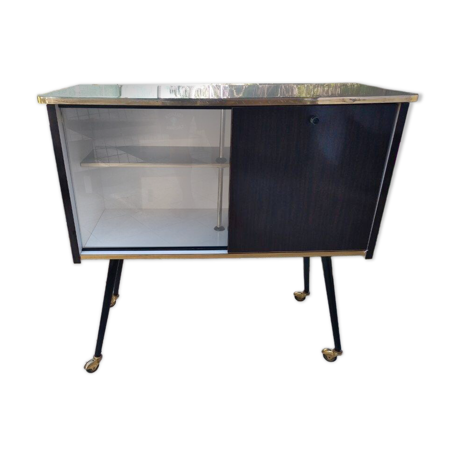Meuble Tv formica bar vintage