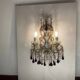 Large Crystal Beaded Murano Glass Sconces Set of 2,