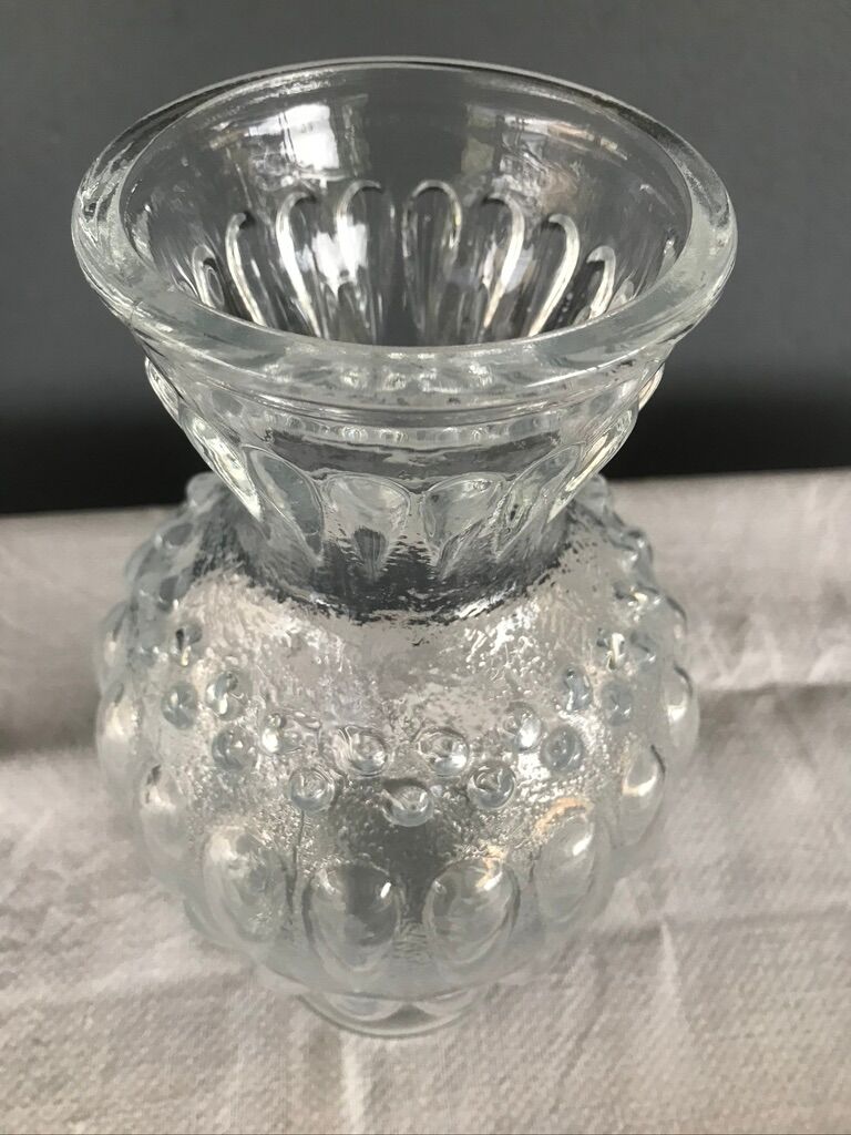 Vintage moulded glass vase