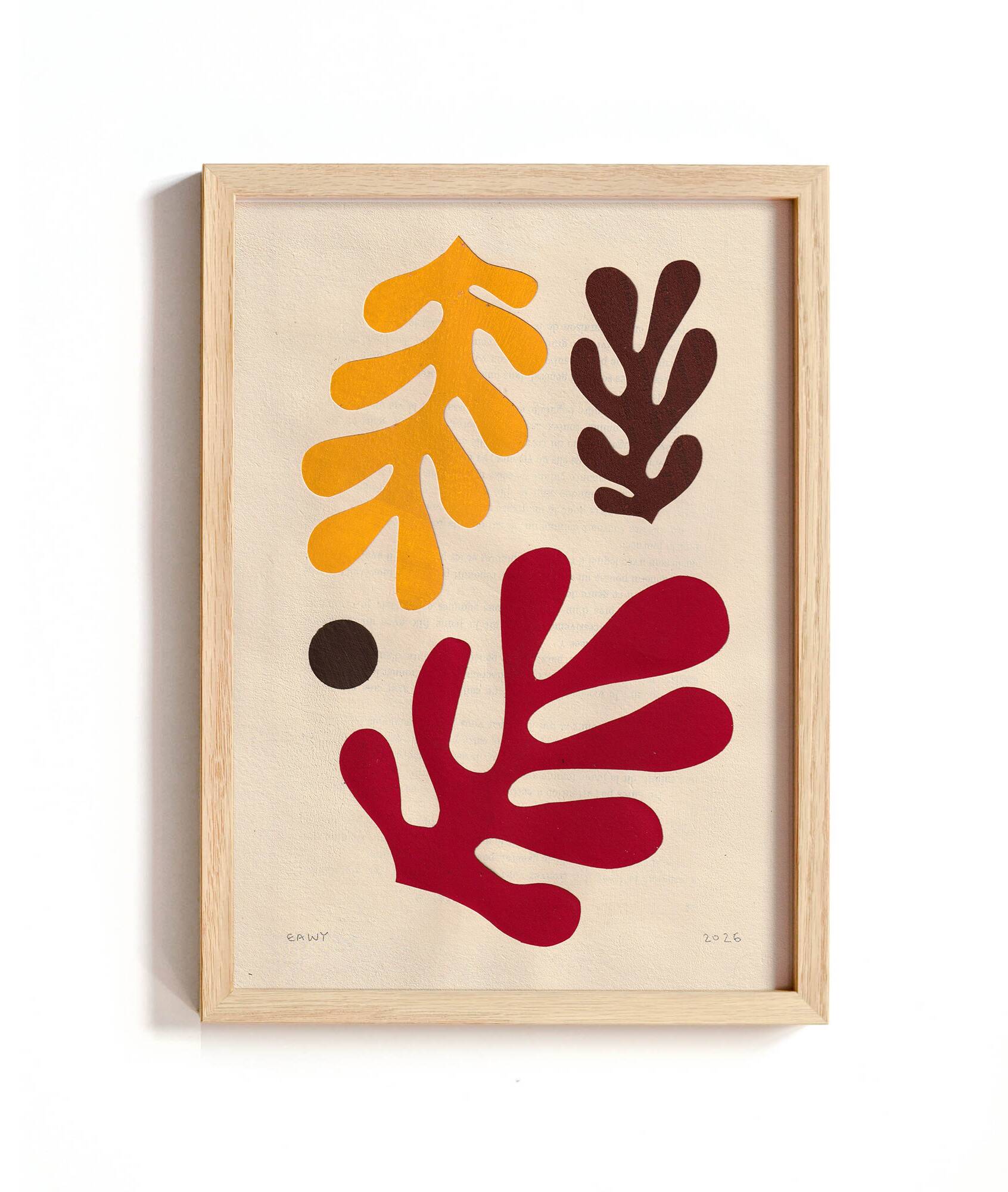 Collection de 4 collages d'inspiration Matisse signée Eawy