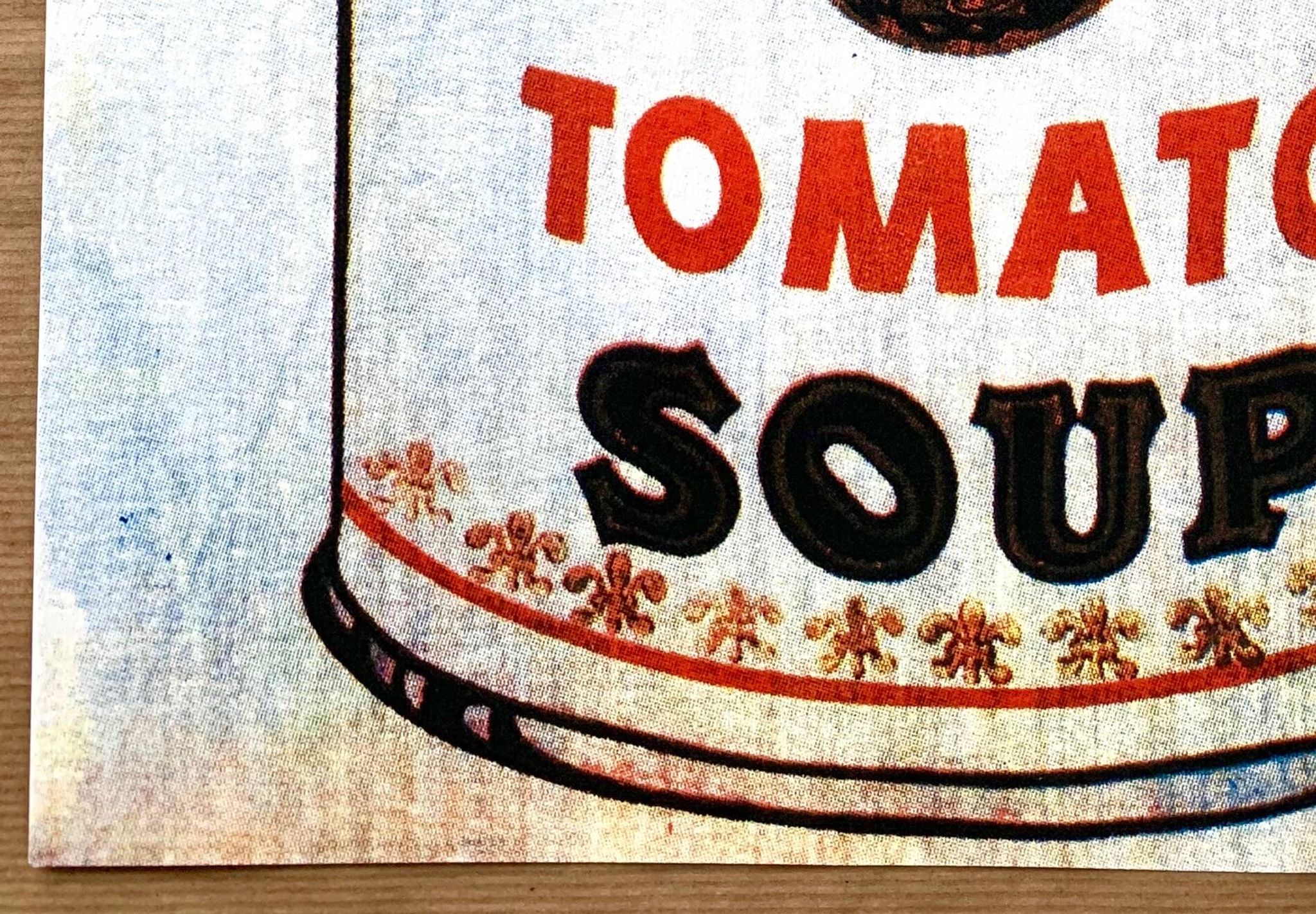 Original vintage pop art poster reissue of Andy Warhol's "Campbells Soup Tomato" 1962