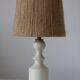 Lampe bois blanc avec abat-jour corde