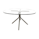 Table en verre fumé