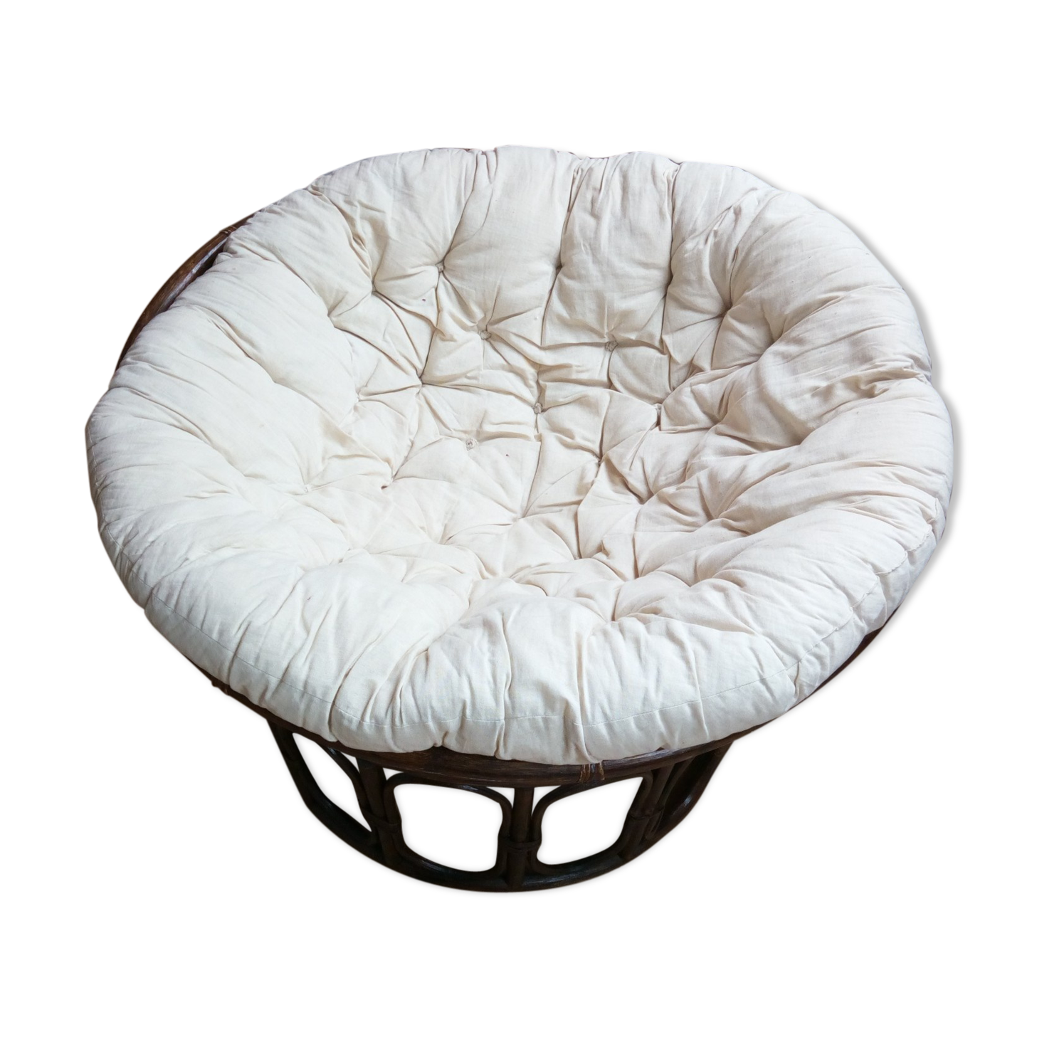 Pair of vintage rattan armchairs