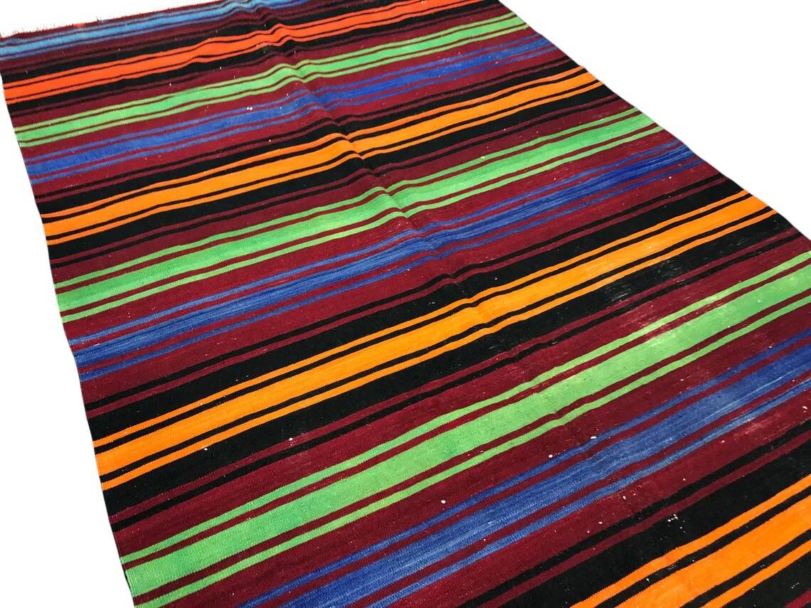 Organic Wool Tribal Kilim Rug