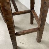 Pair of brutalist high stools