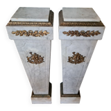 Pair of Louis XIV style marble sheaths,