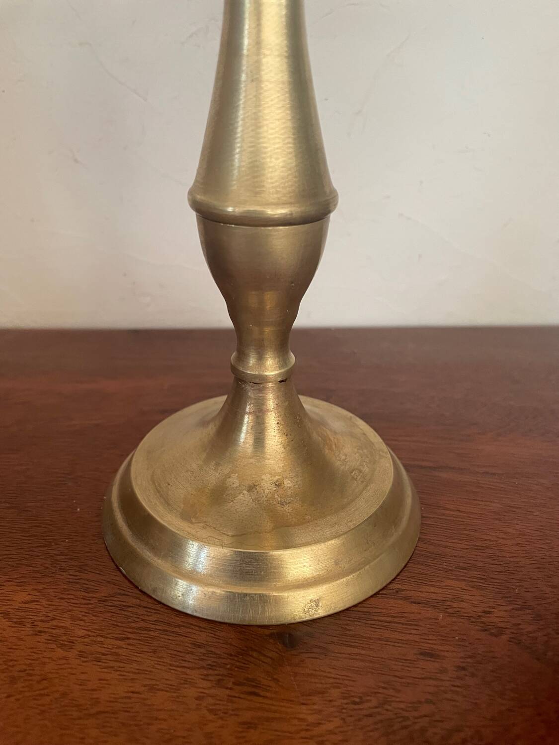 Vintage brass three-light candlestick