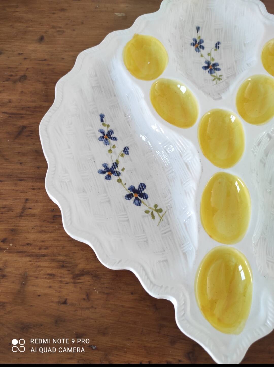 Vintage egg and raw vegetable platter