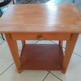 Light wooden table with 2 drawers, from the 1960s