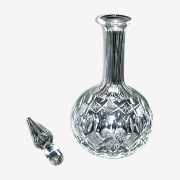 Saint-louis cut crystal carafe baccarat olive diamond bevel decoration 33 cm