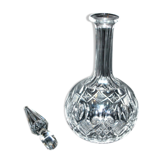Saint-louis cut crystal carafe baccarat olive diamond bevel decoration 33 cm