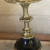 Pair of marble and brass candlesticks circa 1860