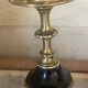 Pair of marble and brass candlesticks circa 1860