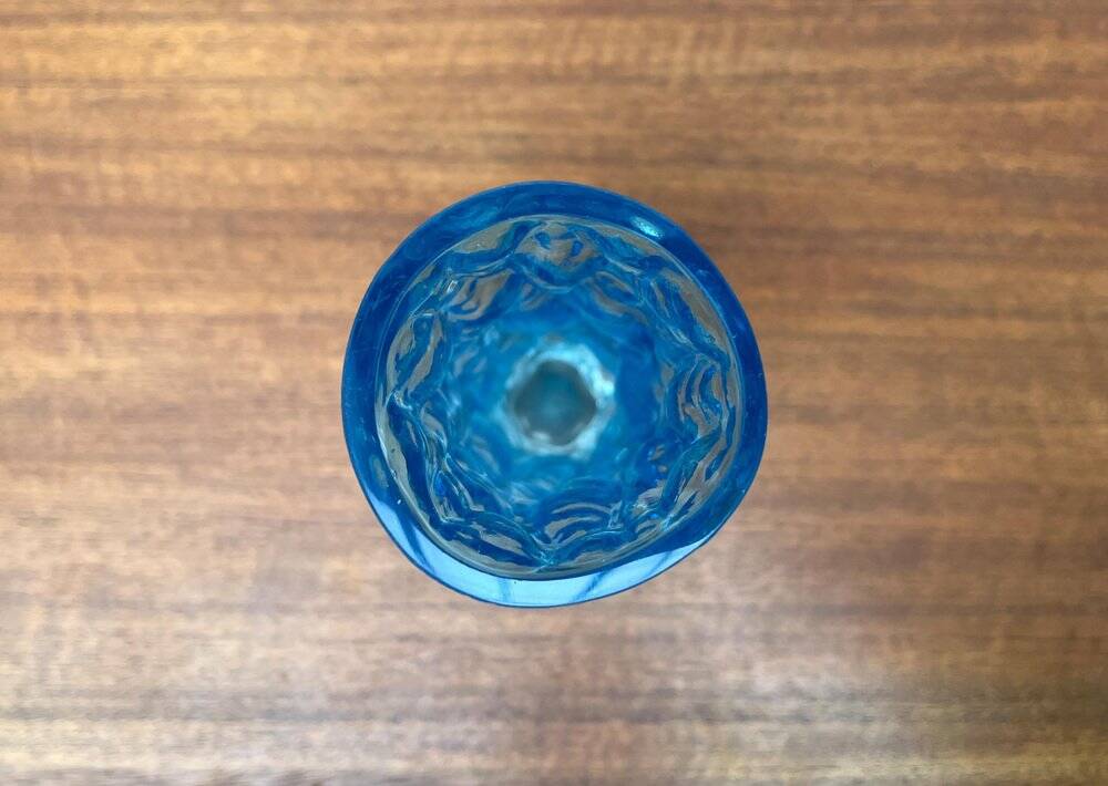 Glass vase with bark design by Ingrid Glas, Germany, 1960s.