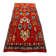 Vintage red Berber rug with multicoloured patterns - 145 x 300 cm