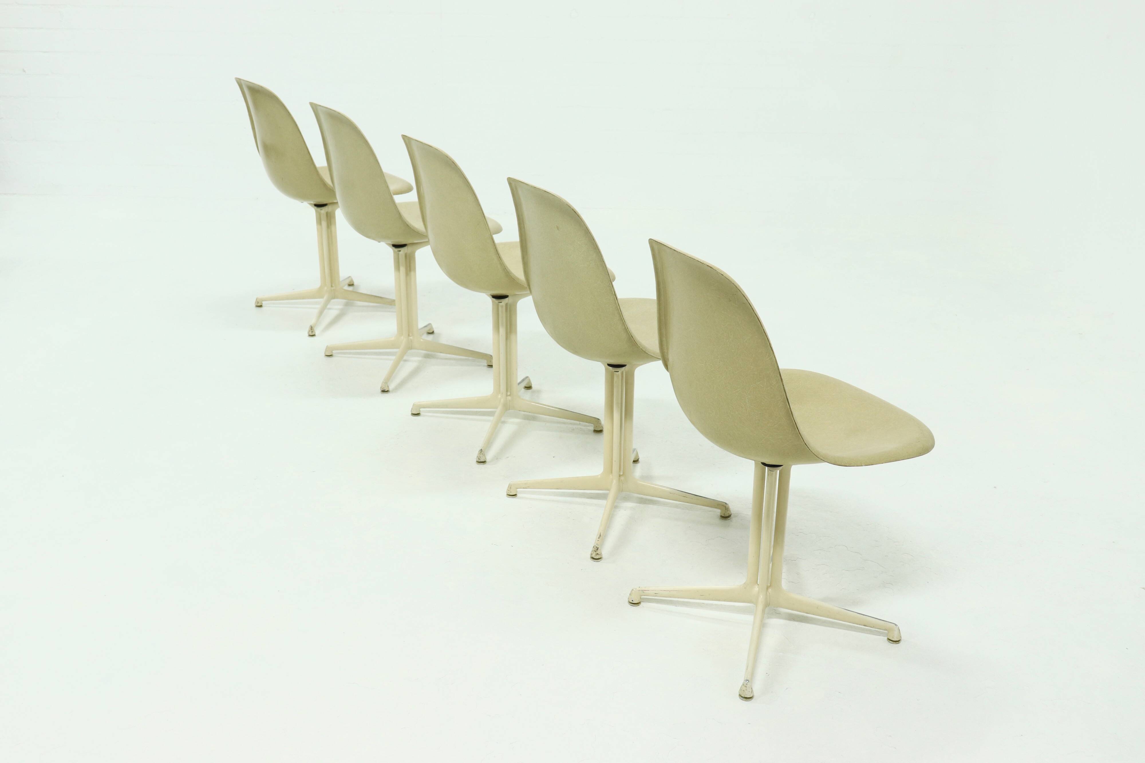 Set of 5 La Fonda Dining Chairs by Charles & Ray Eames for Vitra Herman Mil