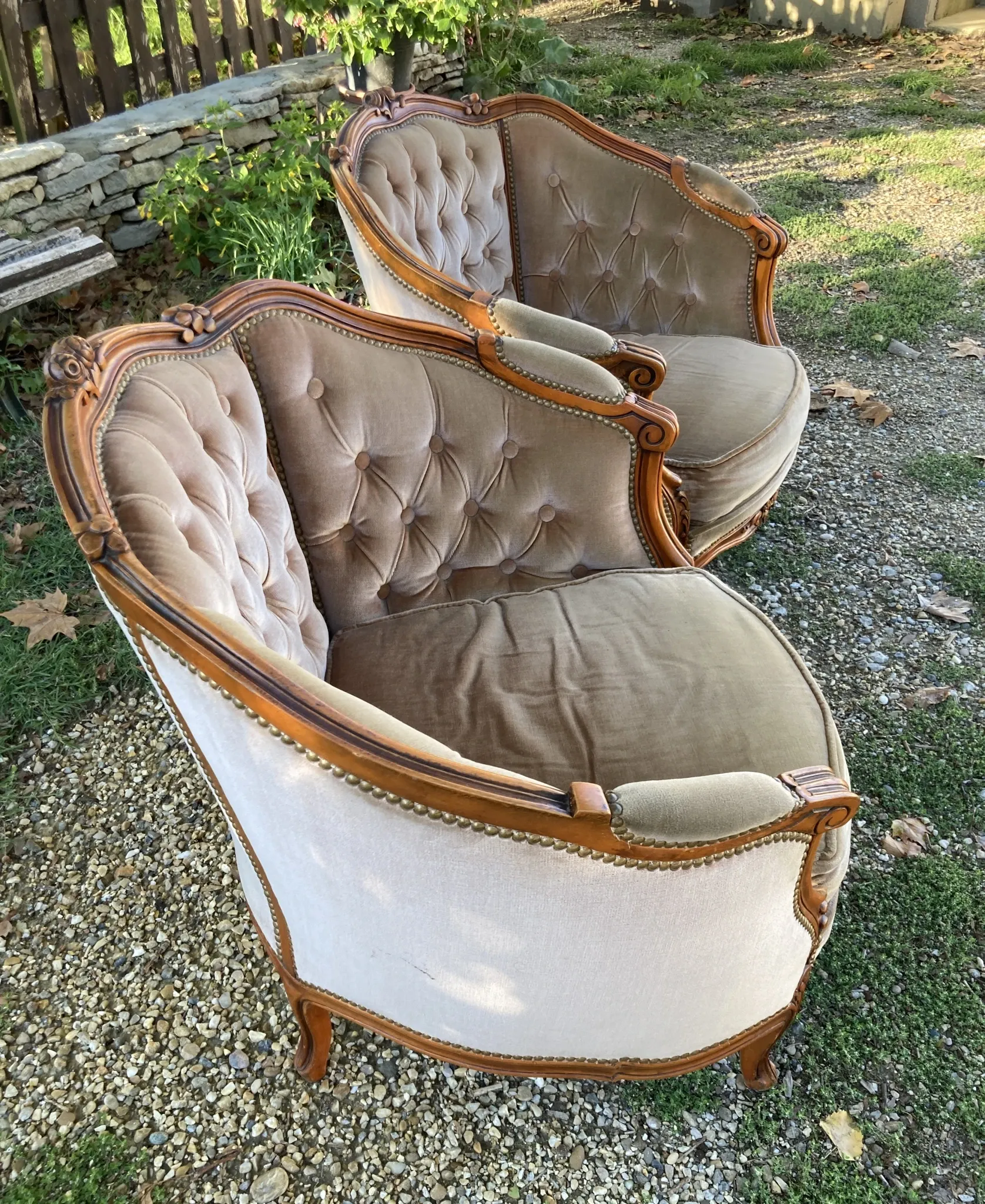Pair of basket chairs