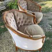 Pair of basket chairs